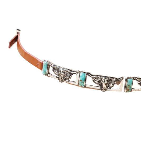Stone & Steer Head Hat Band
