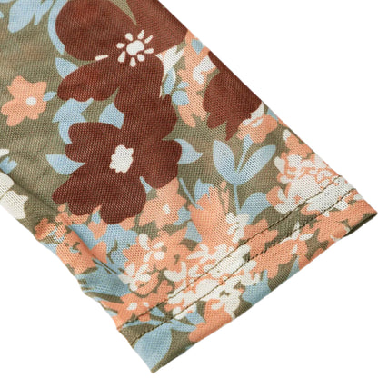 Floral Print Mesh L/S