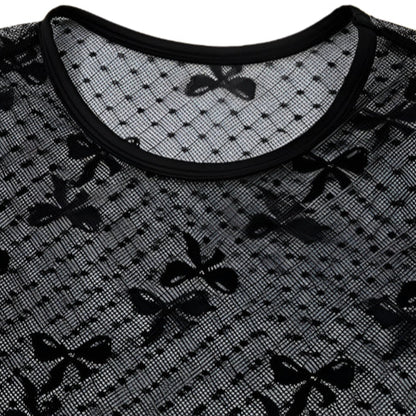 Bow Pattern Mesh L/S