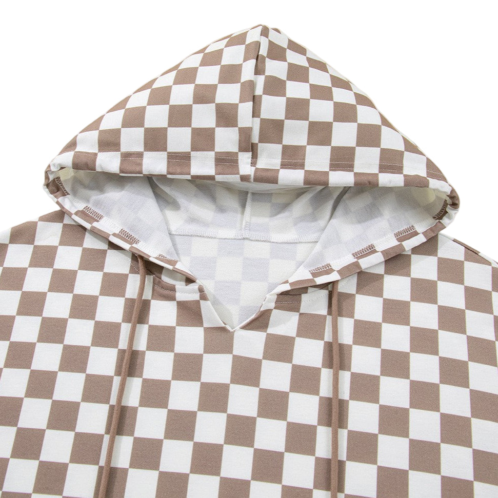 Checkered Oversized Hoodie
