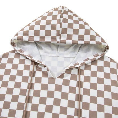 Checkered Oversized Hoodie