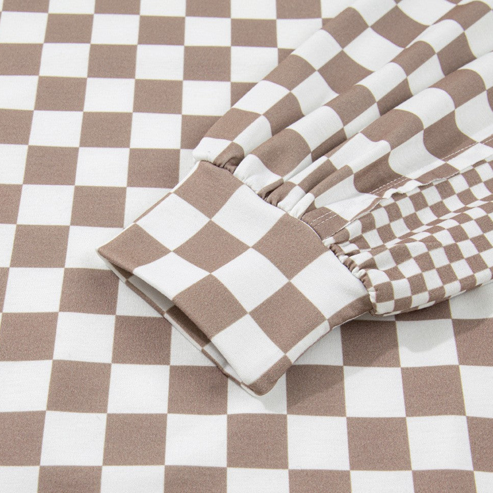 Checkered Oversized Hoodie