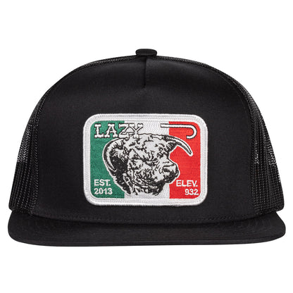 Black & Black 4" Mexico Bull Patch Cap