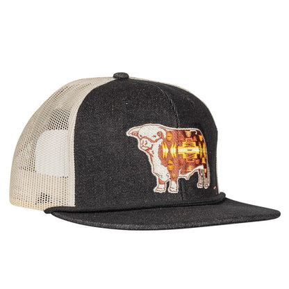Denim & White Apache Hereford Bull Hat