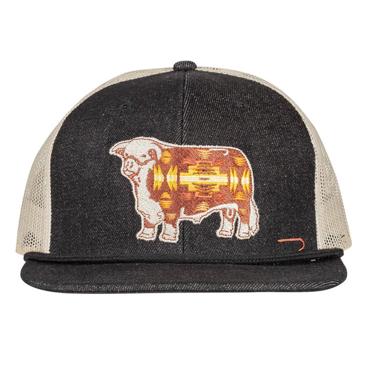 Denim & White Apache Hereford Bull Hat