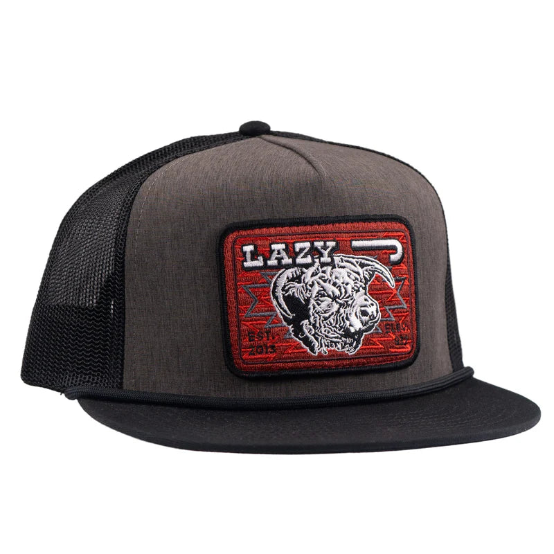 Charcoal Grey & Black Red Cowpoke Hat
