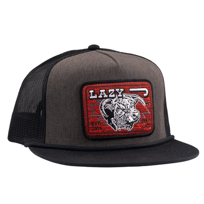 Charcoal Grey & Black Red Cowpoke Hat