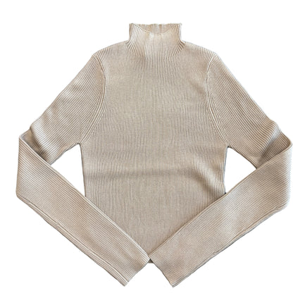 Ribbed Turtleneck Top