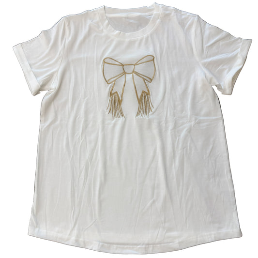 Embroidered Bow T-shirt