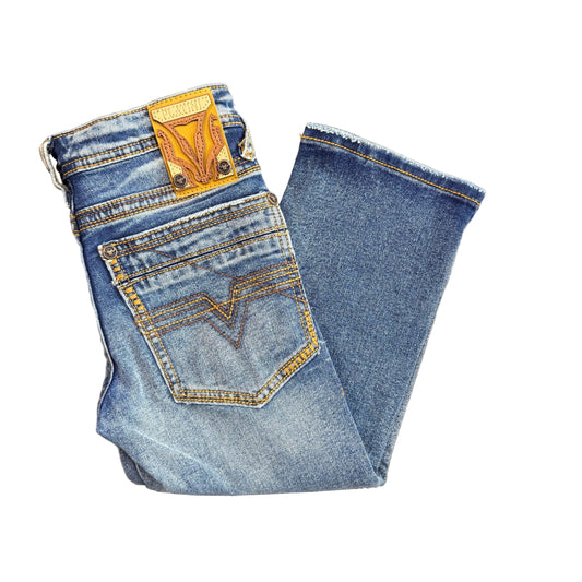 Holt Boys' Boot Cut Jean - Blue/Brown