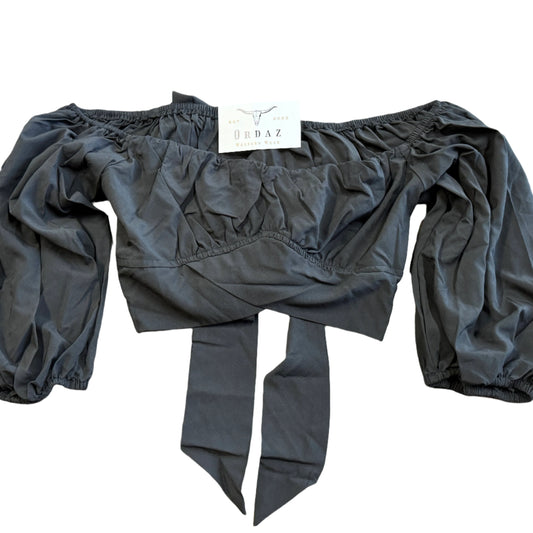 SALE - Black Tie Top