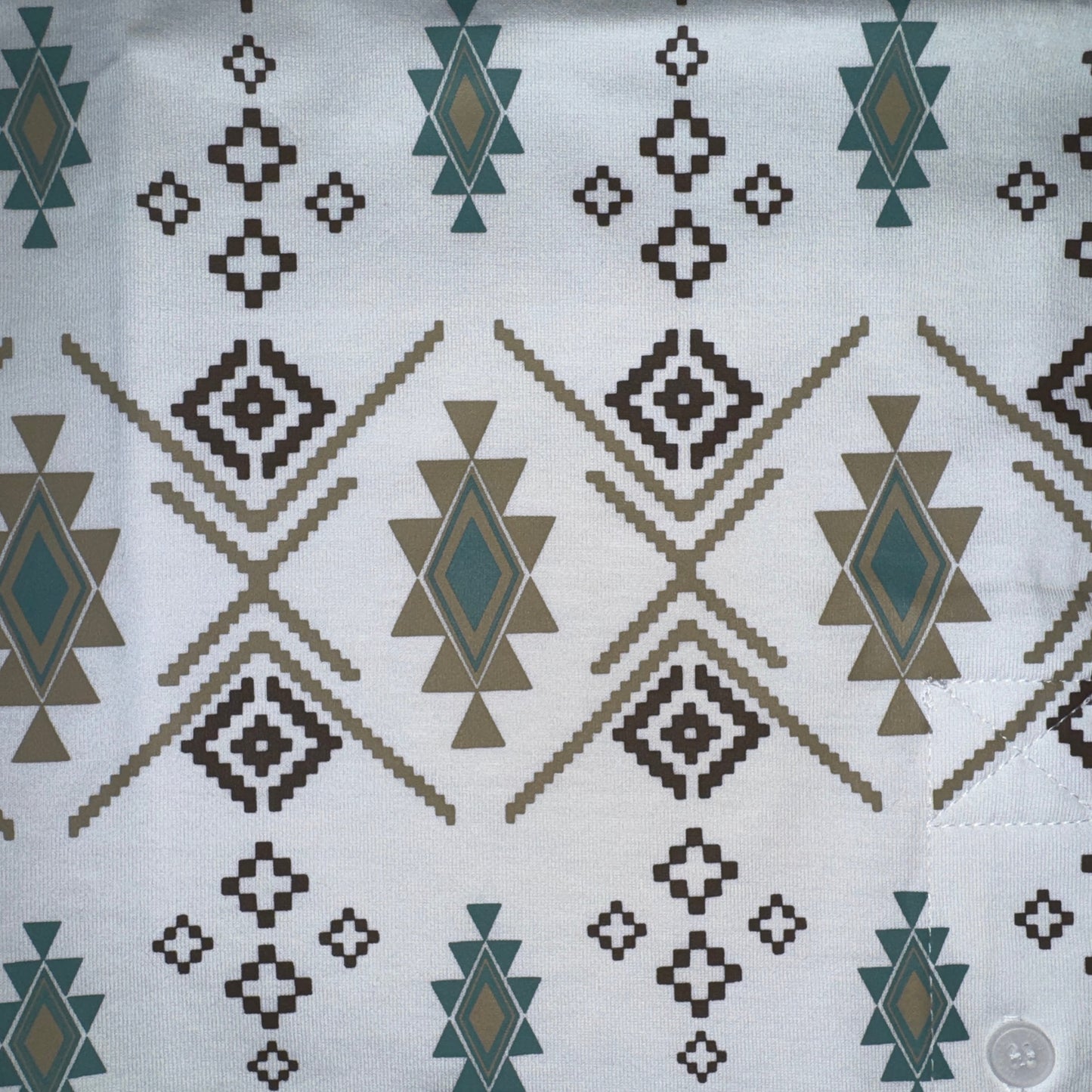 Aztec Polo - White/Tan