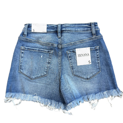 Med Wash Frayed Hem - Mid Rise