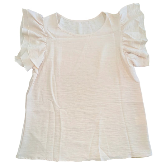 Beige Ruffled Blouse