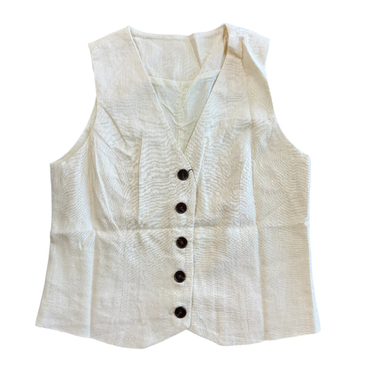 Buttoned V Neck Vest
