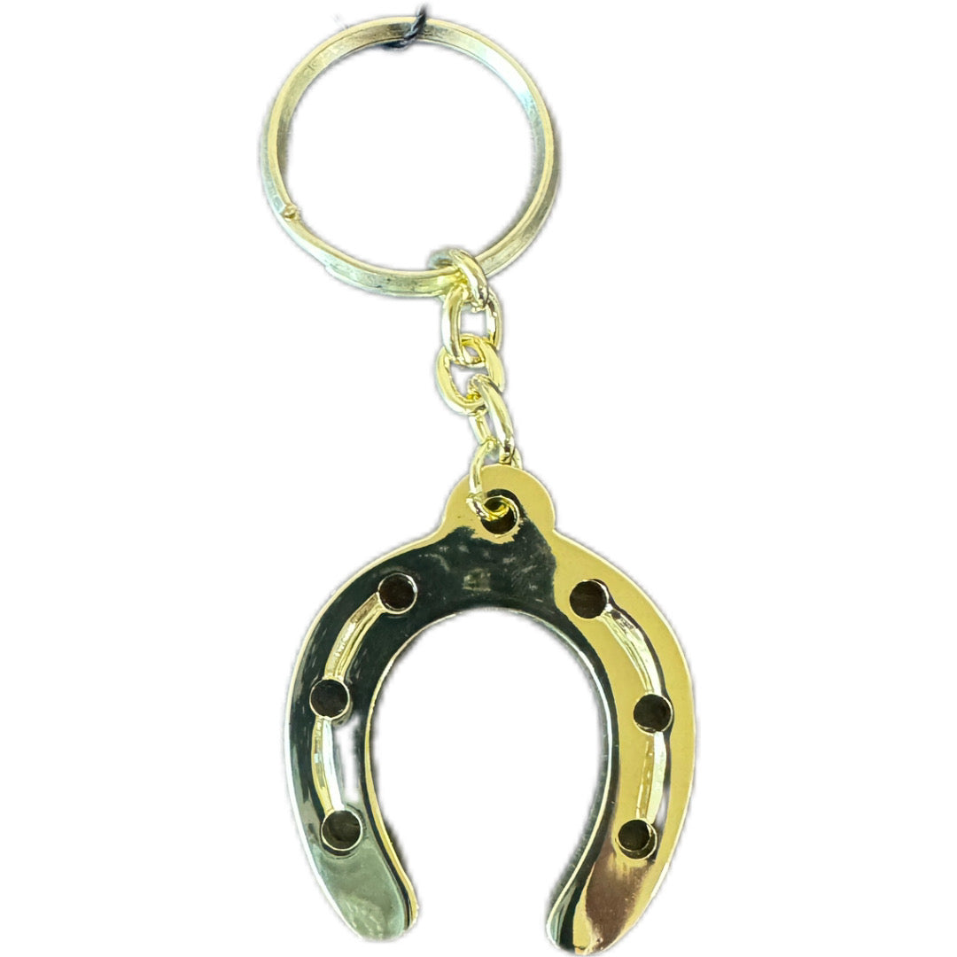 Gold Horseshoe Keychain