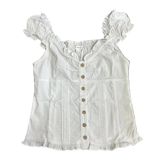 Sweetheart Neck Button Top