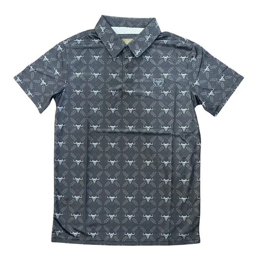 Western Longhorn Polo - Black