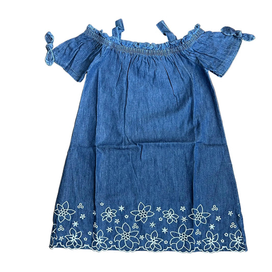 Embroidered Denim Dress