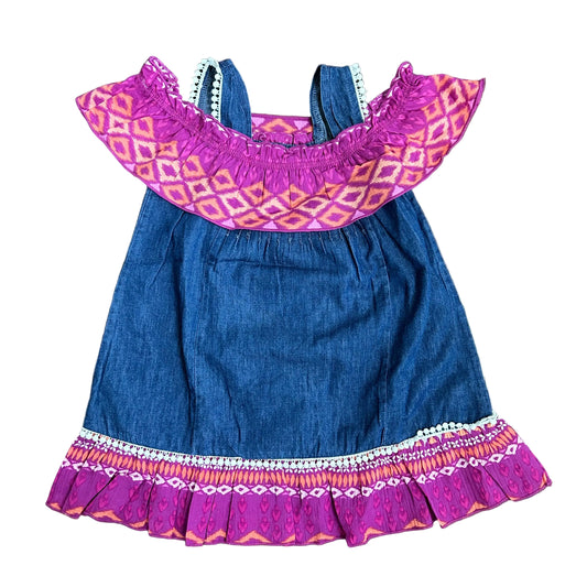 Ruffle Top Denim Dress