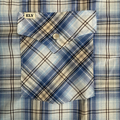 Blue/White Plaid S/S