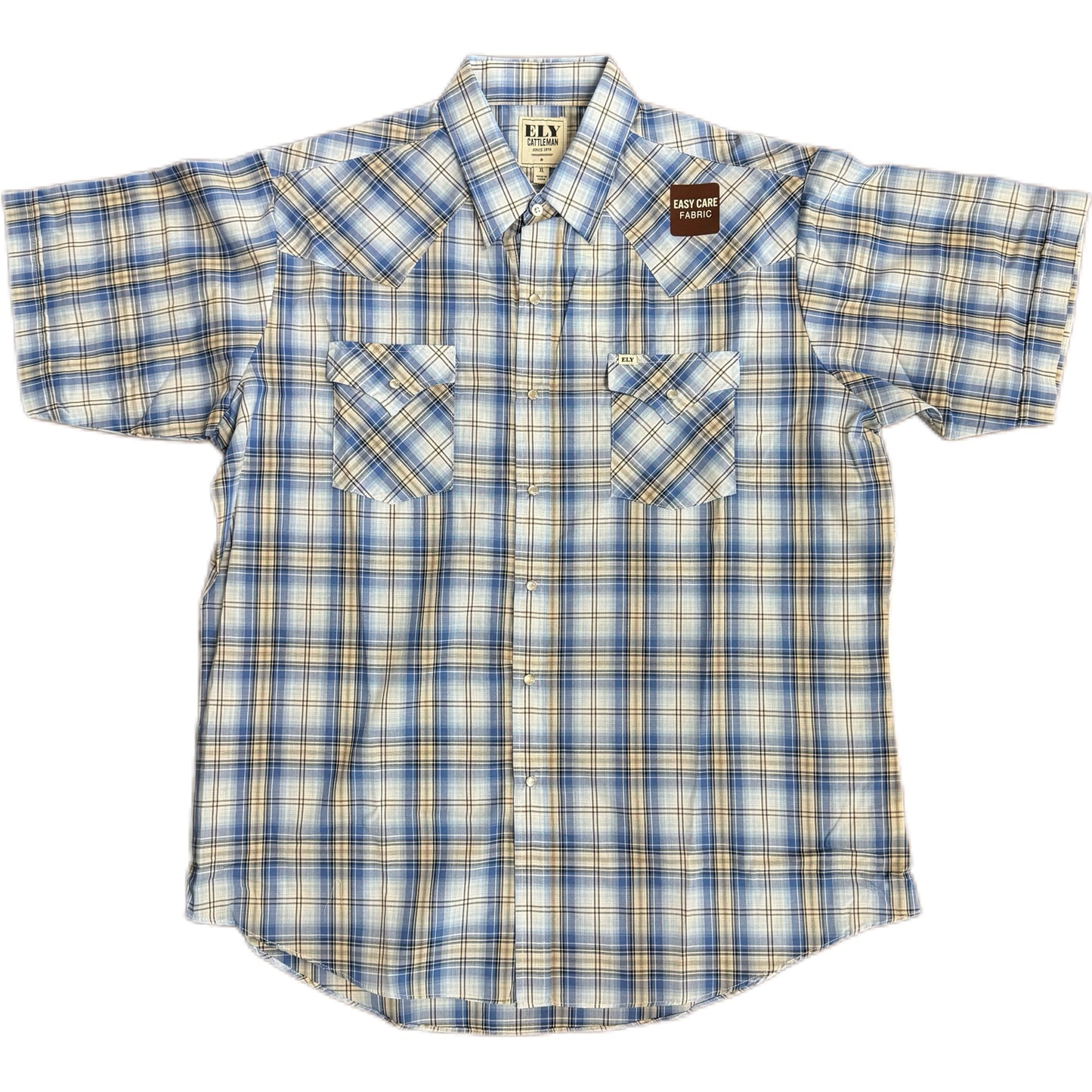 Blue/White Plaid S/S