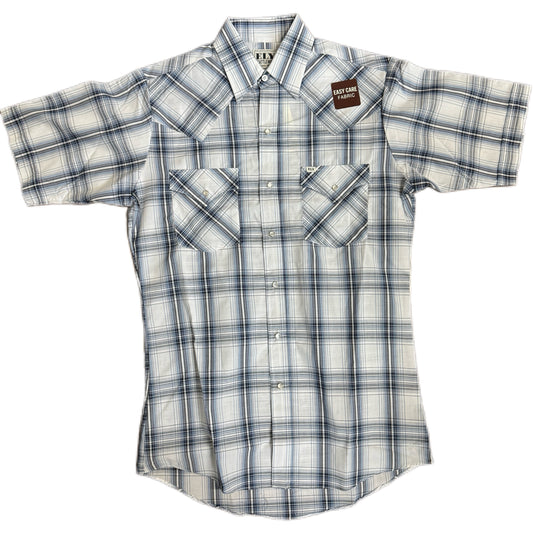 White/Blue Plaid S/S