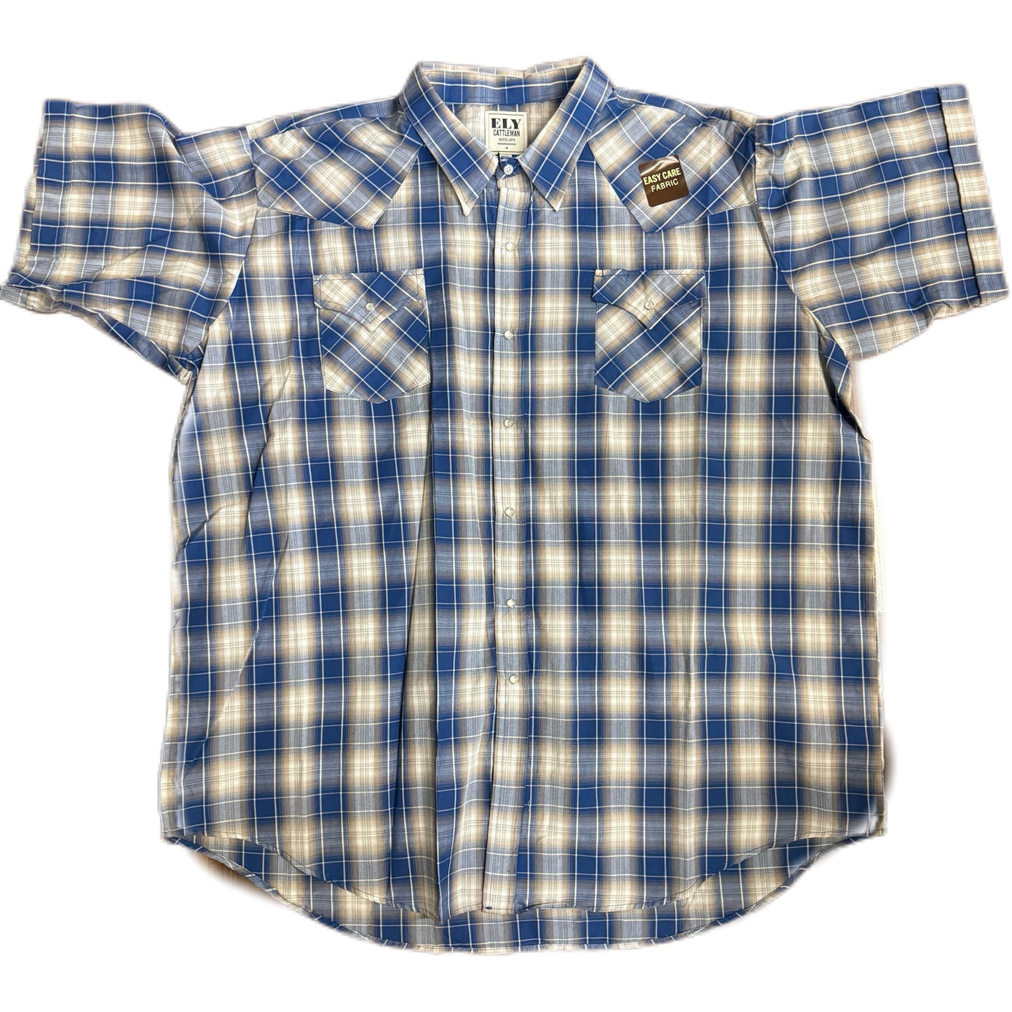 Blue/Beige Plaid S/S