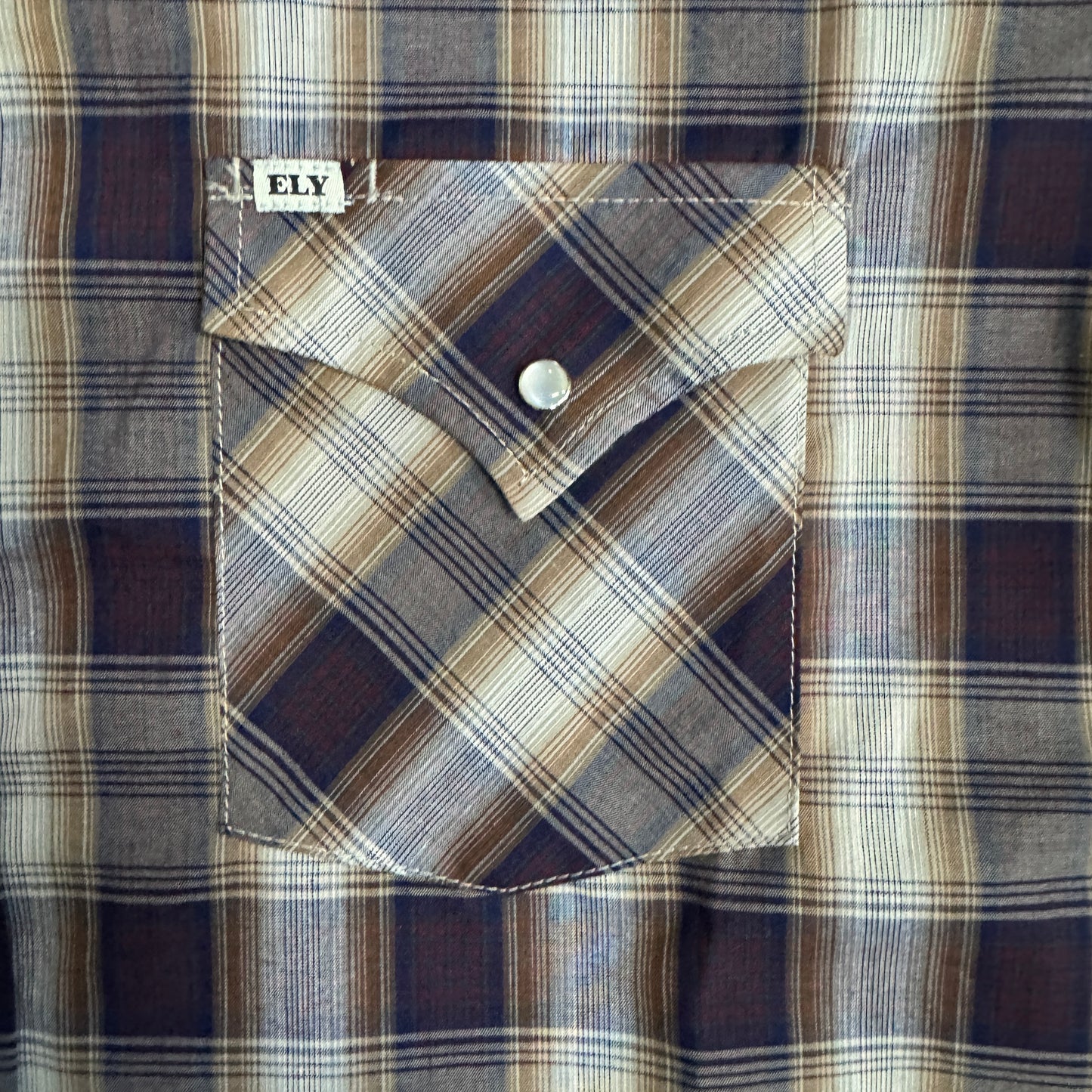 Brown/Blue Plaid S/S