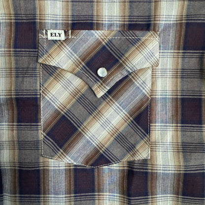 Brown/Blue Plaid S/S