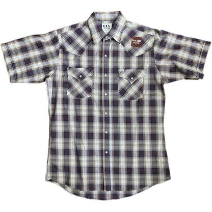 Brown/Blue Plaid S/S