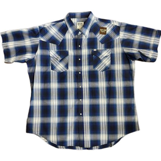 Double Blue Plaid S/S