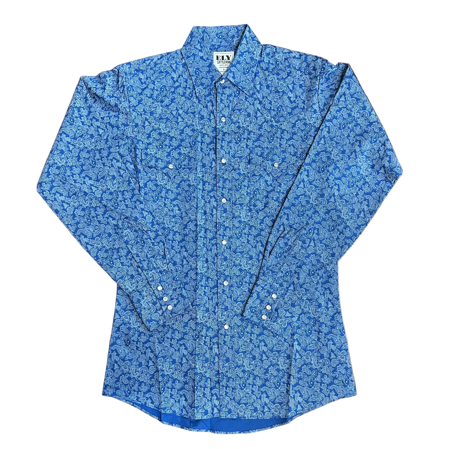 Blue/White Paisley L/S