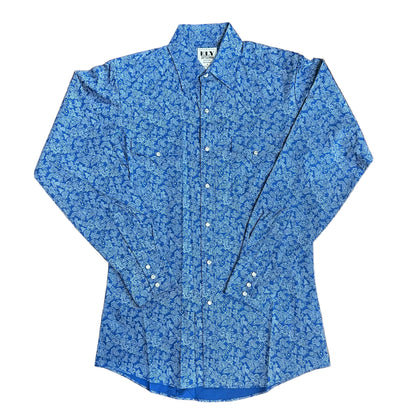 Blue/White Paisley L/S