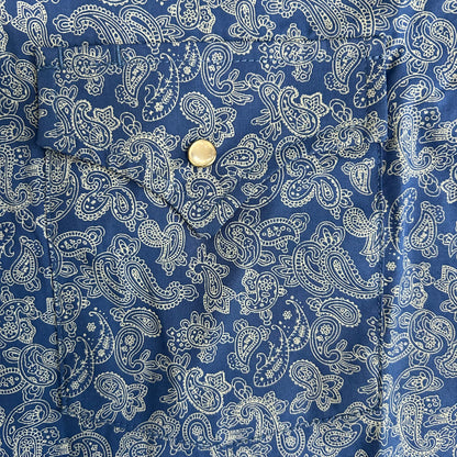 Blue/White Paisley L/S