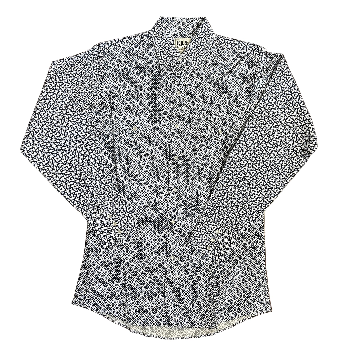 White/Blue Medallion L/S
