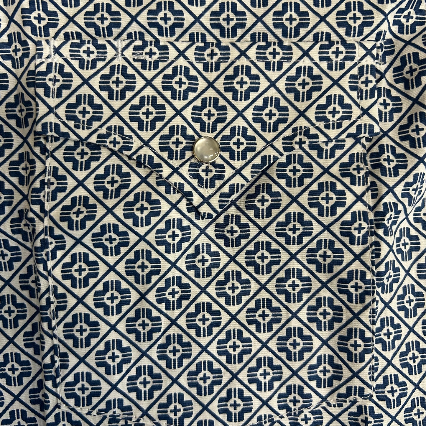 White/Blue Medallion L/S