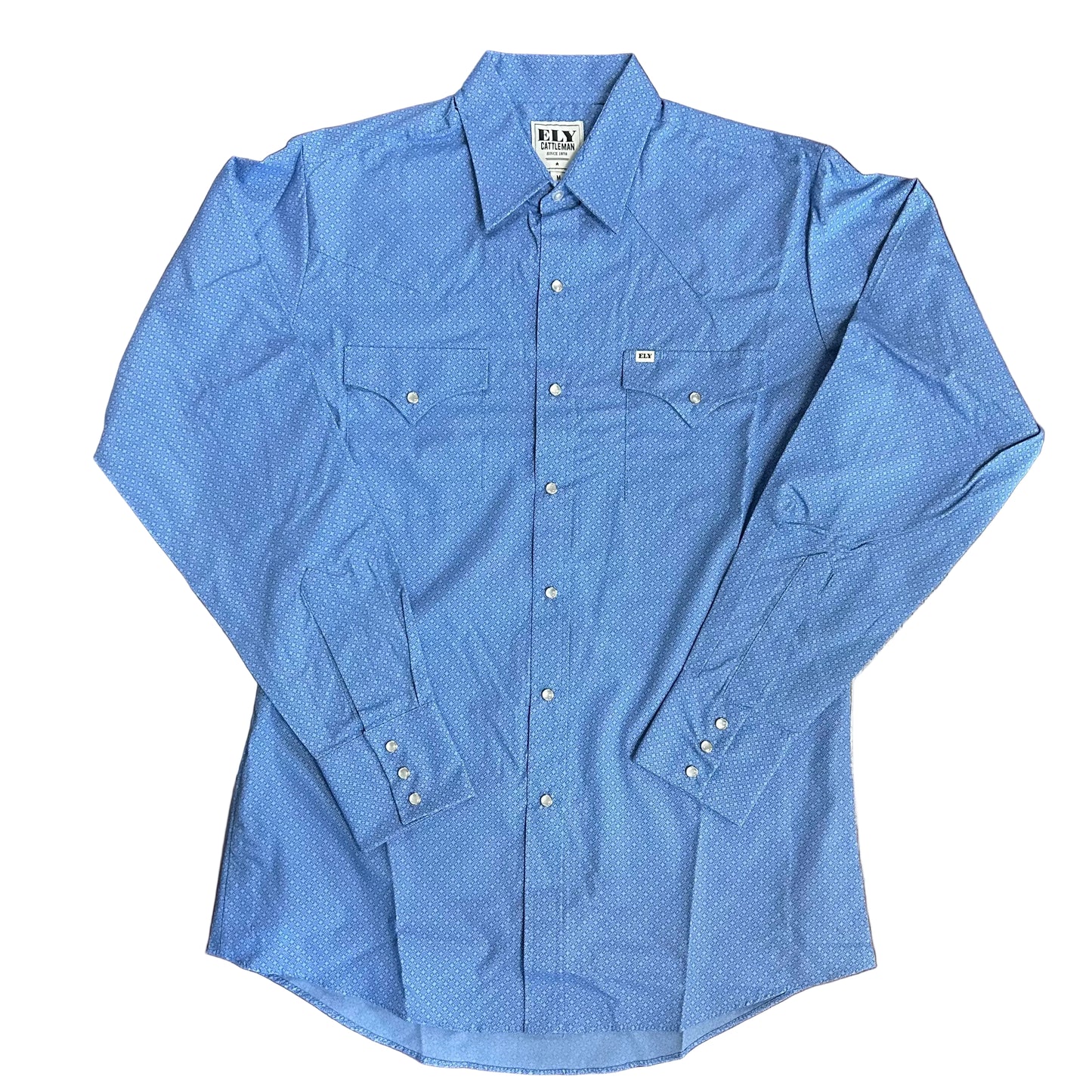 Blue/Light Blue Geo Print L/S