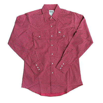 Red/Black Geo Print L/S