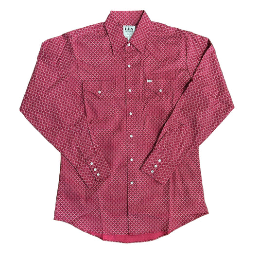 Red/Black Geo Print L/S