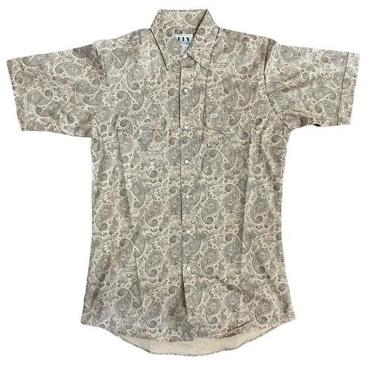 Khaki/Black Paisley S/S