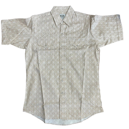 Tan/White All Over Print S/S