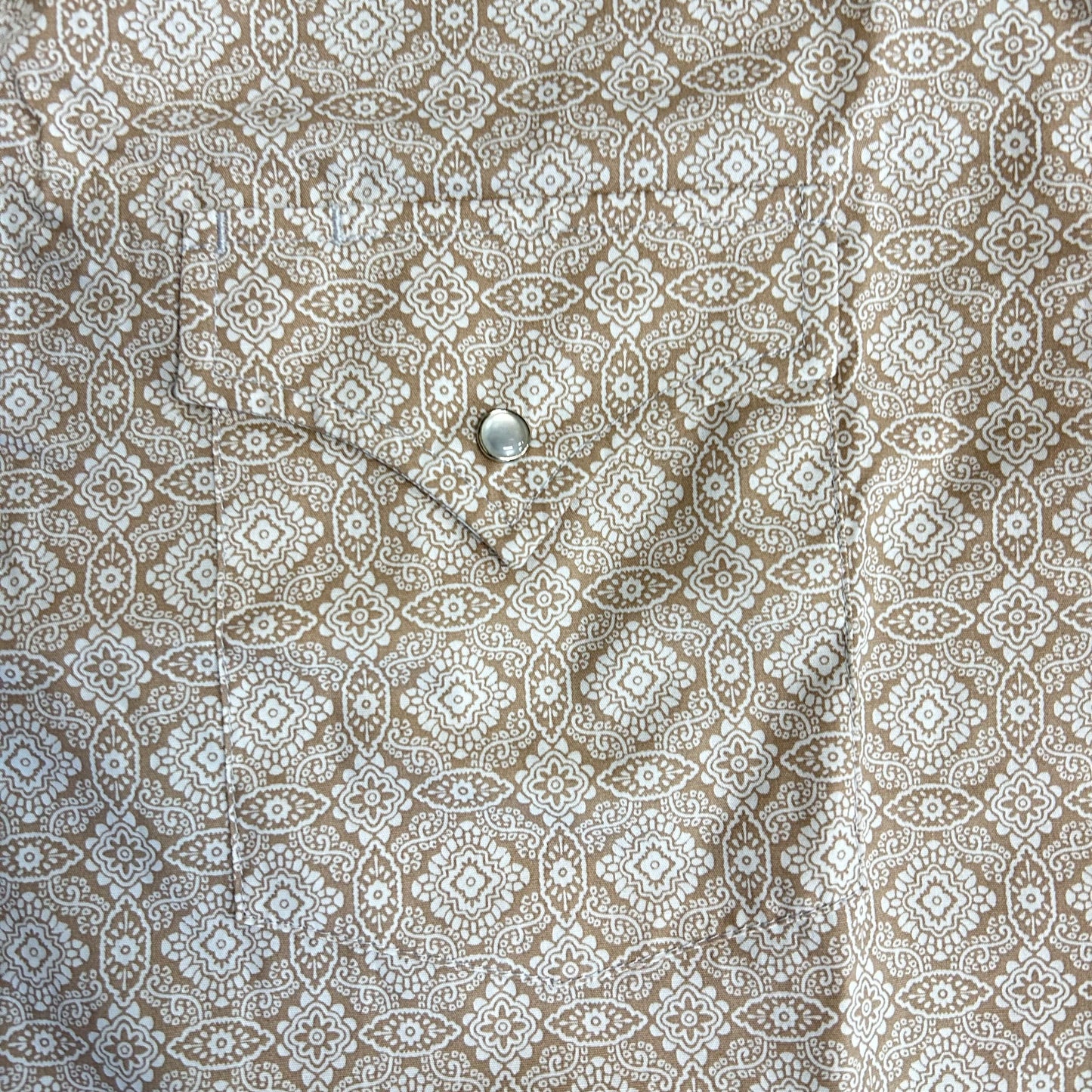 Tan/White All Over Print S/S