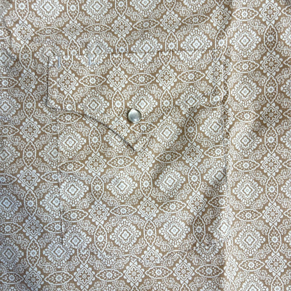 Tan/White All Over Print S/S