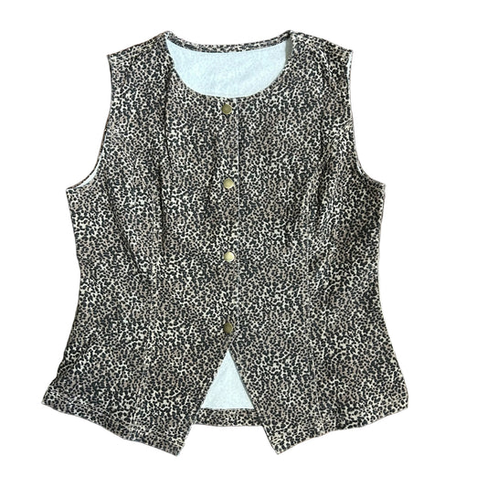 Leopard Print Denim Vest