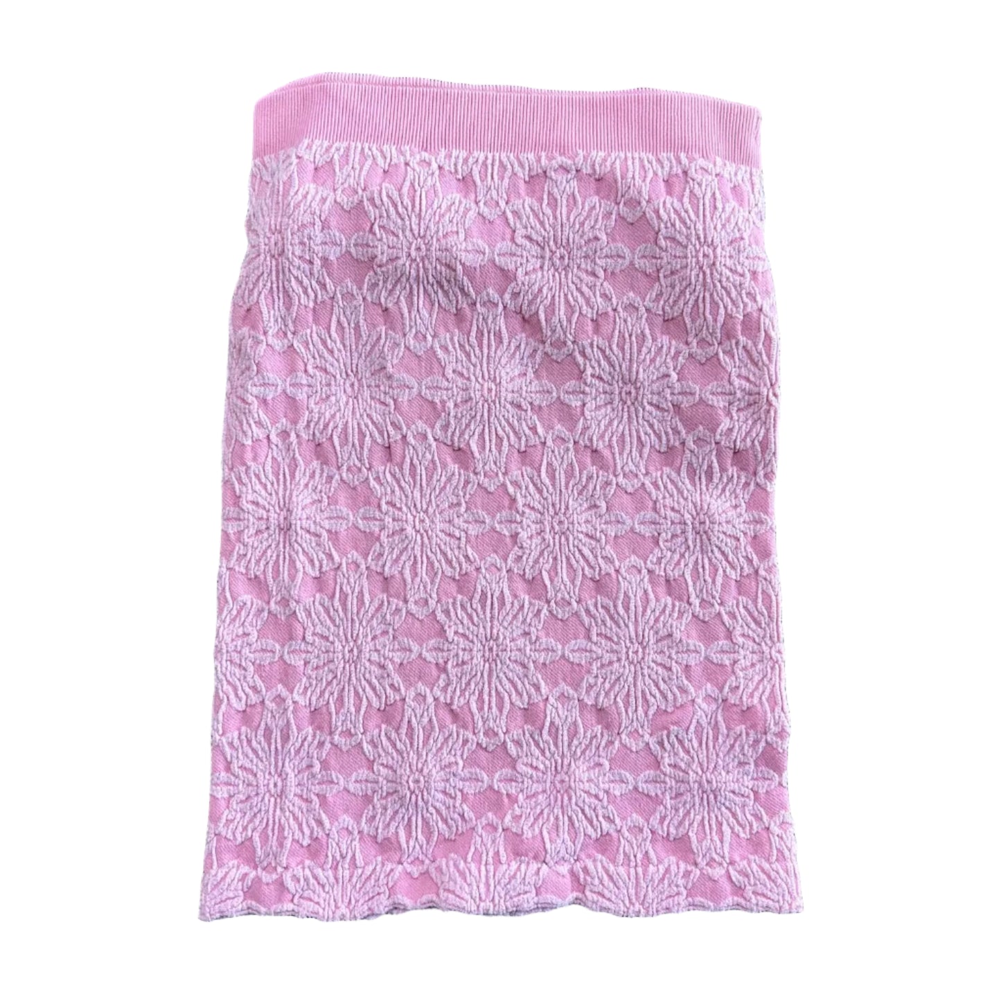 Strapless Jacquard Top - Pink