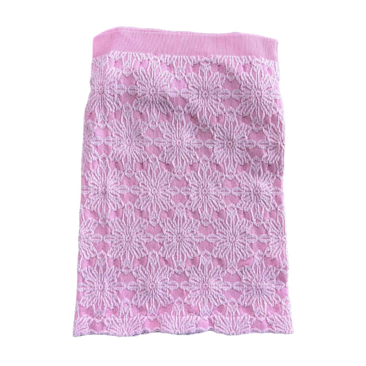 Strapless Jacquard Top - Pink