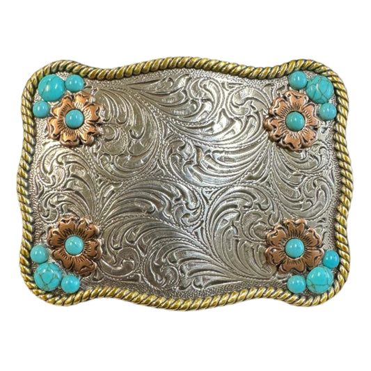 Flower Accent Turquoise Stones
