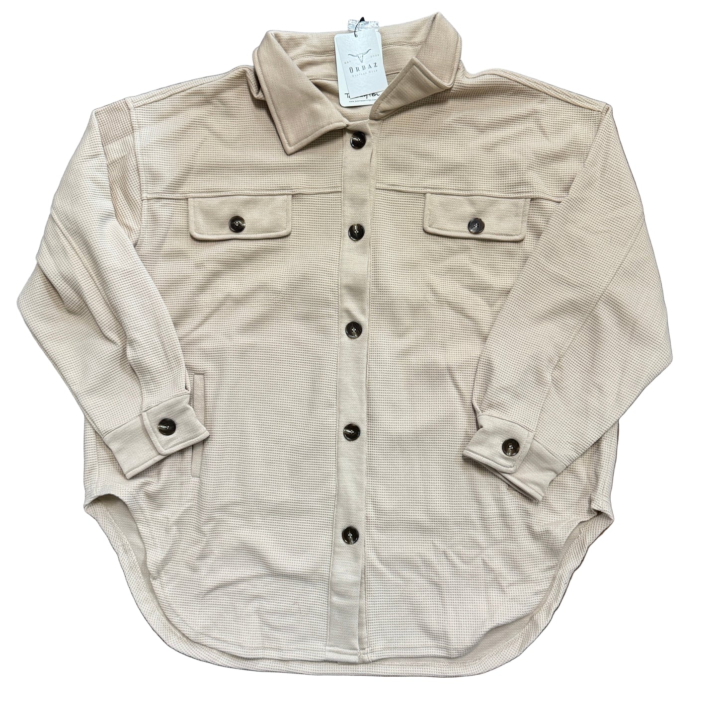 Taupe Waffle Shacket