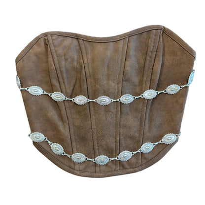 Concho Corset - Brown